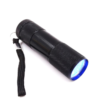 Portable 395nm UV Flashlight: 9 LED Powerful Ultraviolet Light for Ore, Pet Stain Detection, Scorpion Identification & More