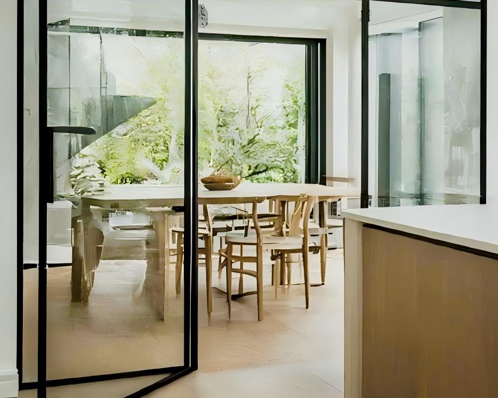 Partition transparent laminated privacy glass