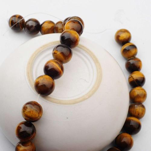 14MM Loose natural Gemstone Tiger Eye Round Beads for Making jewelry