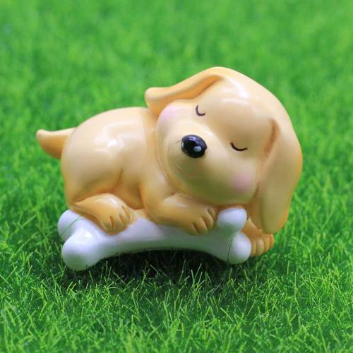 50mm Pig Resin Craft and Arts Dog Figurines Sleeping Pig Cabochon for Home Office Decorations