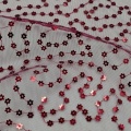 Tessuti ricamati con paillettes Mini Daisy Trail