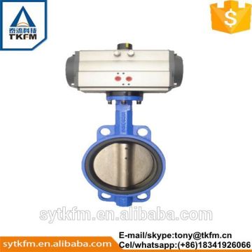 2015 TKFM low pressure flange connection epdm seat 2inch pn16 butterfly valve pneumatic