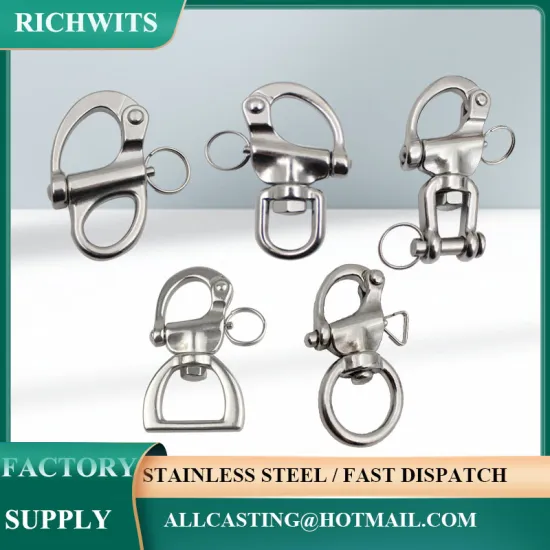 stainless steel swivel shacke snap hooks for camera straps