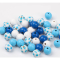 DIY Wood Beads round color strip