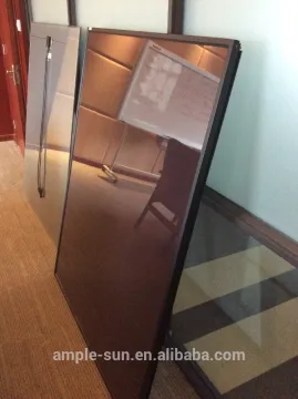 110W Single glass Amorphous silicon thin film solar cell with aluminum frame, junction box