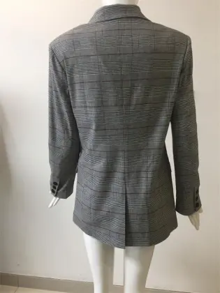 T/R  check double breasted suit