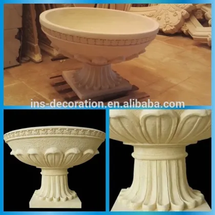 Garden stone flower pots
