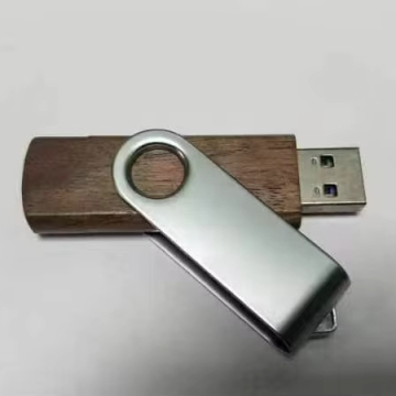 Yaratıcı Ahşap Döner Pendrive 3.0 OTG USB Flash Tip -C Kalem Sürücü - Düğün Hediyesi