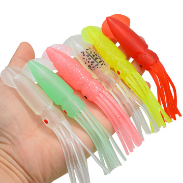 Wholesale 12.5cm Bionic Soft Squid Octopus Lures for Saltwater Fishing