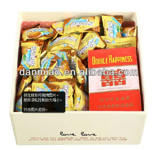 Big paperboard biscuits packaging box without lid