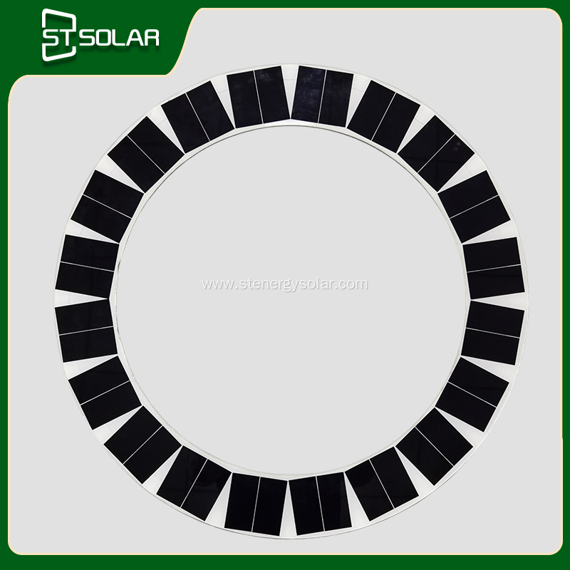 Round glass 60W20V high efficiency solar panel