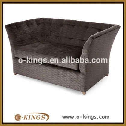 Dark color velvet fabric club sofa design