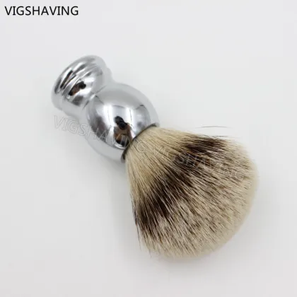 metal handle silvertip badger hair beaver shave brush