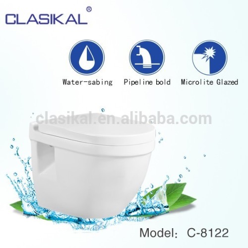 CLASIKAL saving water washdown wall-hung wc ceramic bathroom sanitary toilet