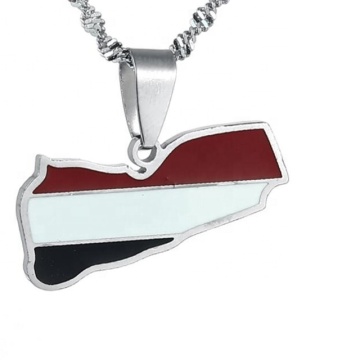 Iywu Aceon Stainless Steel Yemen Flag Pendant