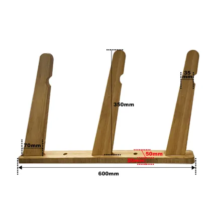 Surfboard Stand Rack: Bamboo Wooden Wall Mount for Surfboards