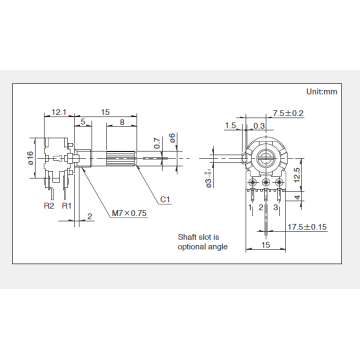 Rk163 series Rotary potentiometer