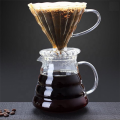 with Borosilicate Glass Carafe and Reusable Stainless Steel Pour Over Coffee Maker