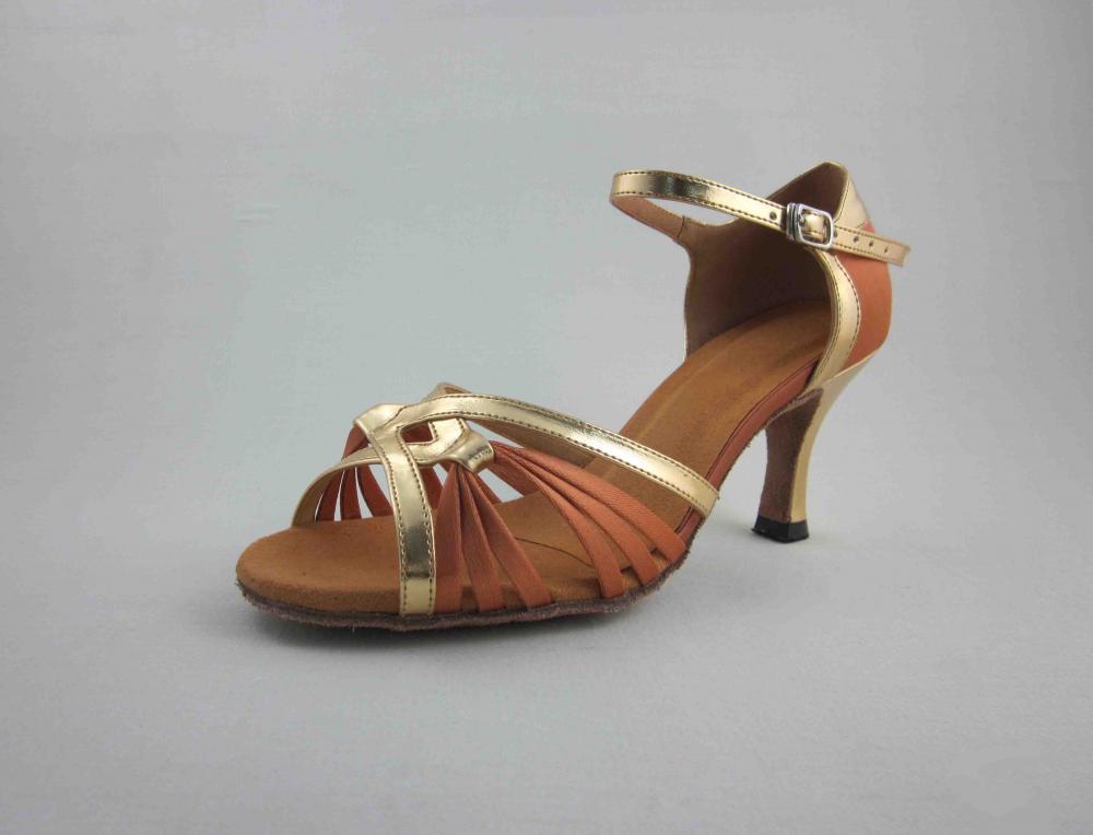 Flesh Satin Latin Shoes