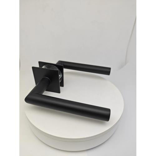 Salutan Serbuk Hitam Square Rose Magnet System Lever Handle