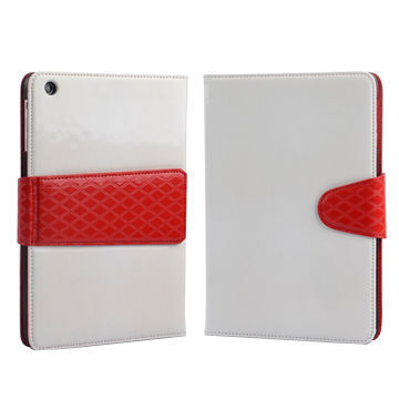 Leather cases for iPad mini, newest stand case with 5 card slots and a mirror inside, various colors