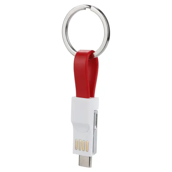 Yijiashishang Promotional 3 in 1 Magnetic keychain usb charging cable with CE,ROHS,Patent