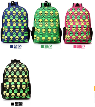 Fashion Girls School Backpacks Cartoon Skull Collages Printing Backpack Child Cat Puzzle School Bags For Teenagers Kid Mochila