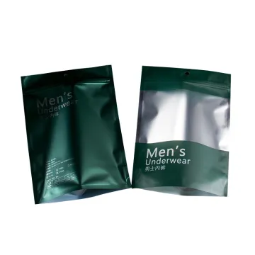 Top Grade Clear Printed Plastic Packing Clothes Shirt Underwear Socks Packaging With Slider Zipper Cloth Packaging Bag