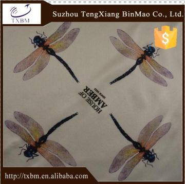 100% silk square scarf , dargonfly pattern, 12mm, satin