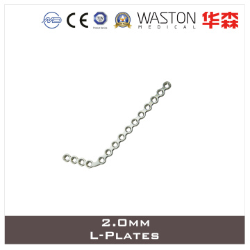2.0mm Titanium Oblique L- Cranio - Maxillo - Facial Plate