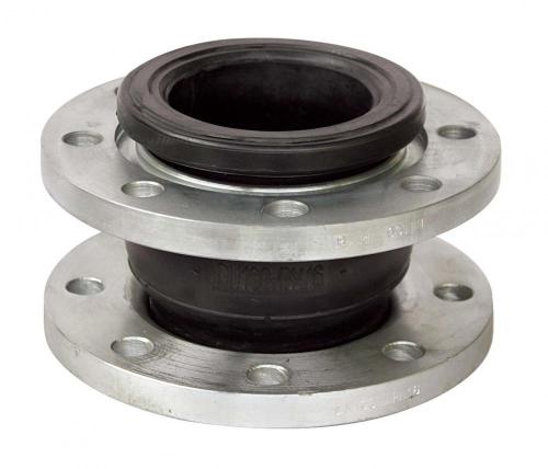 DIN Flexible Rubber Joint Single Sphere Galvanized Carbon Steel Flange Connection