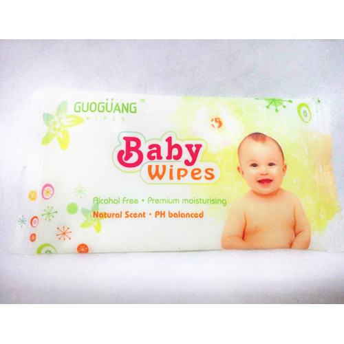 Nettoyage du visage tissu humide en sachet unique