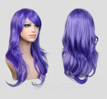Cute Synthetic Long Purple Hair Cosplay Wigs