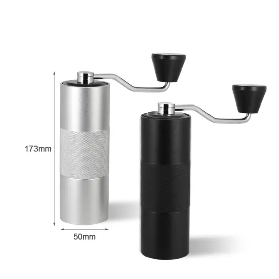 Al-Alloy Body Stainless Steel Burr Home Use Espresso Hand Mill Portable Manual Coffee Grinder: Your Perfect Brewing Companion