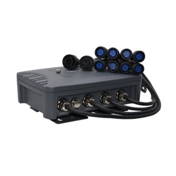 Aluminium Die-Cast Aluminium Luaran 8-Way Splitter untuk Peralatan Lampu Peringkat