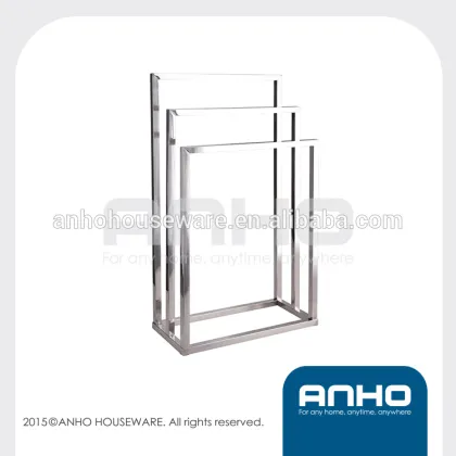 Stainless Steel Square Pipe Three Rails Towel Rack