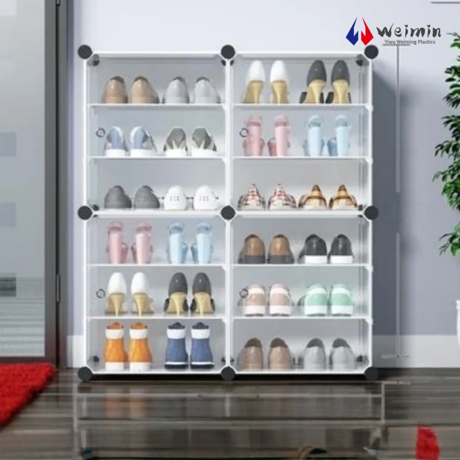 階段スタイルのモダンなプラスチック靴収納