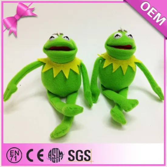Factory custom cartoon toy stuffed plush animal kermit the frog