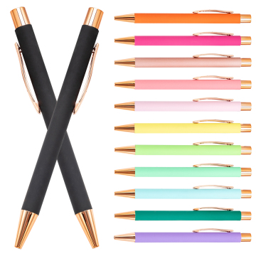 Custom Logo Slogan Metal Ballpoint Pens for Wholesale Promotion