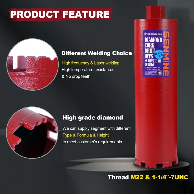 Precision-Ground Wet Core Drill Bit