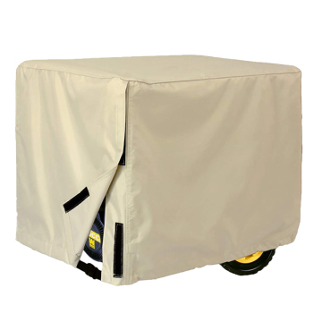 Waterproof Universal Generator Cover: Heavy Duty 600D Polyester Outdoor Protection for Most Generators - Light Tan