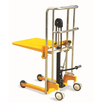 Stable Quality Manual Hydraulic Fork Type Platform Stacker