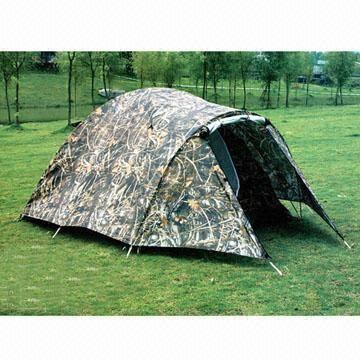 Hunting Tent, Made of 230D Polyester, with Steel and Fiber Poles Frame