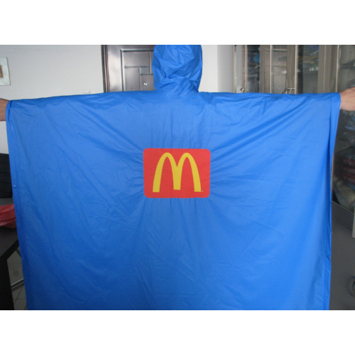 promotianal pvc rain poncho with logo