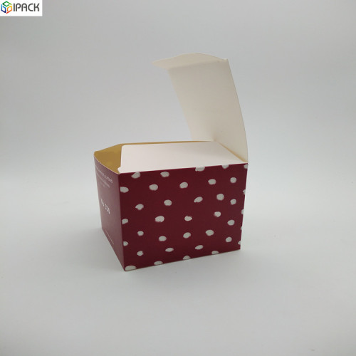 Custom Folding Paper Square White Card Box Packaging