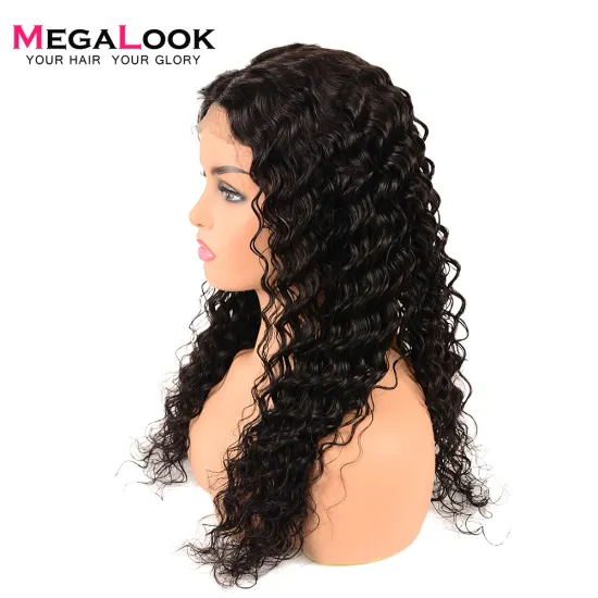 Dropshipping 32 Inch Malaysian Deep Wave Humain Hair 4X4 Lace Front Lacefront Wigs In Dubai