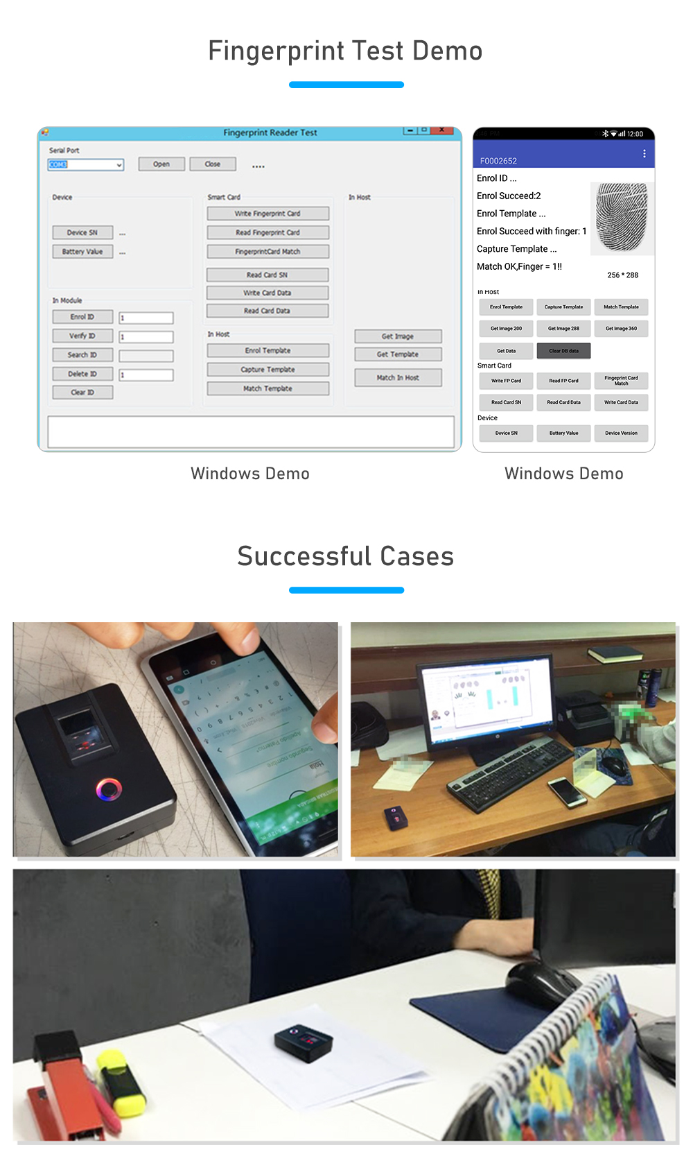 Mini Time Attendance Fingerprint Scanner