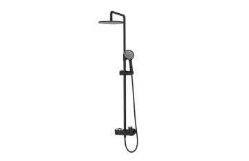 Black Button Control Shower Fixtures