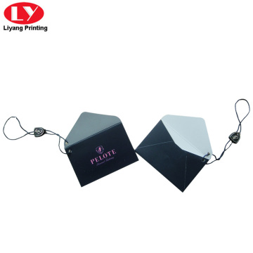 Envelope Shape Garment Swing Tag with plastic piece