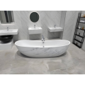 Luxury Grey-Veined Marble Bathtub